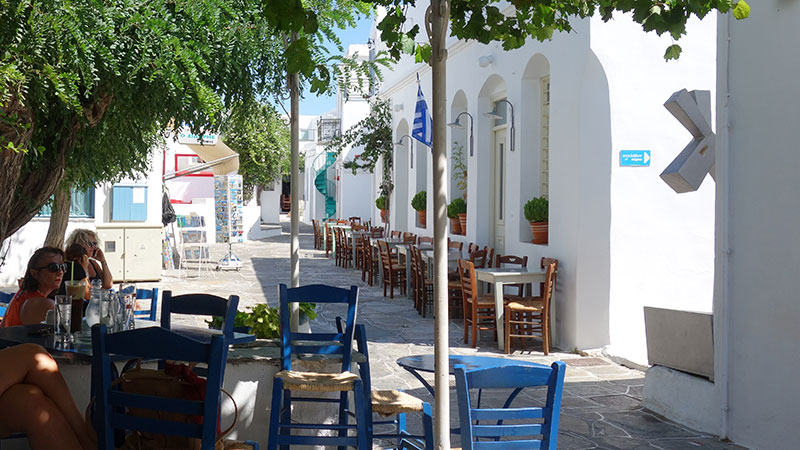 The main alley of Apollonia in Sifnos